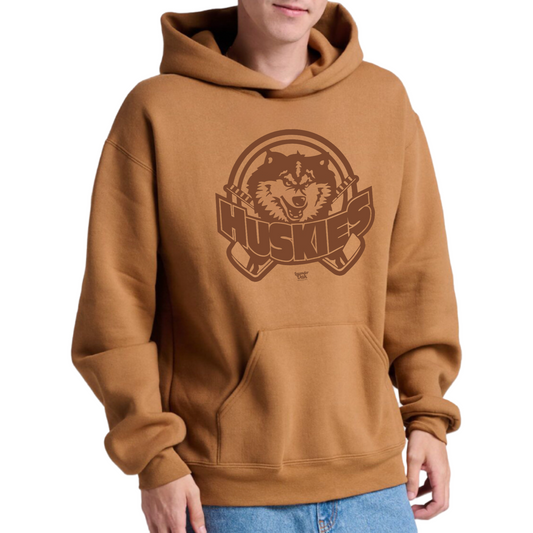 PRE-ORDER Adult Huskies Vintage Brown Tone on Tone Hoodie