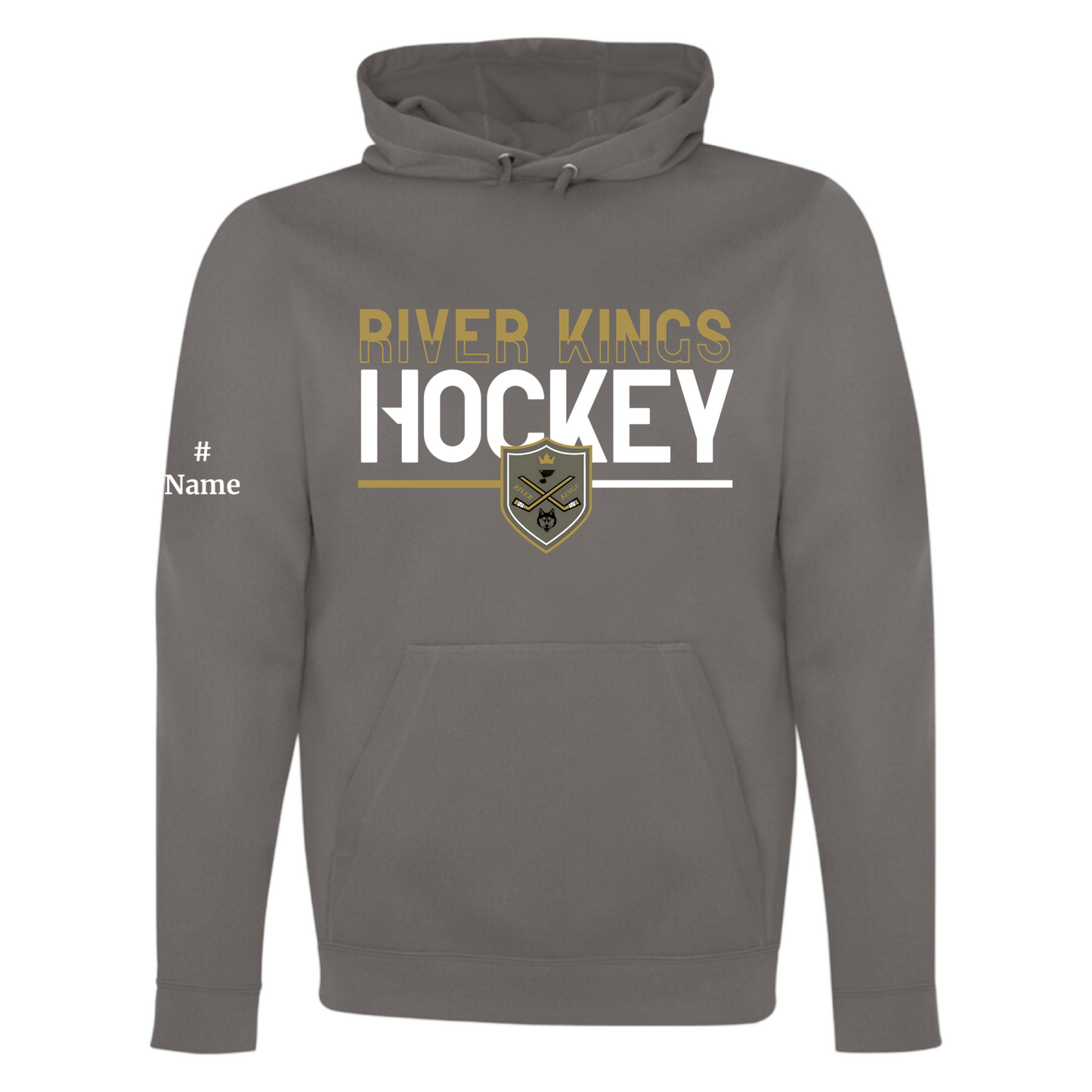 Customizable Unisex Coal Grey Game Day Hoodie