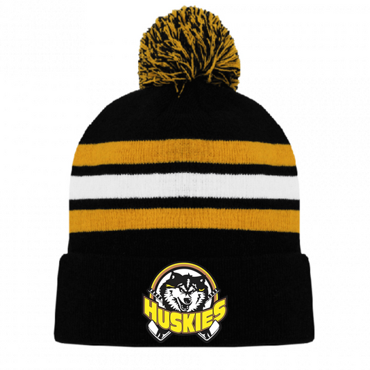 Huskies Striped Pom Toque