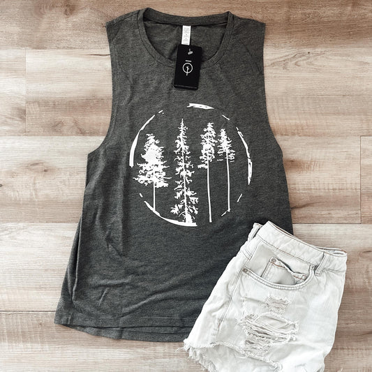 Flowy Muscle Tree Tank